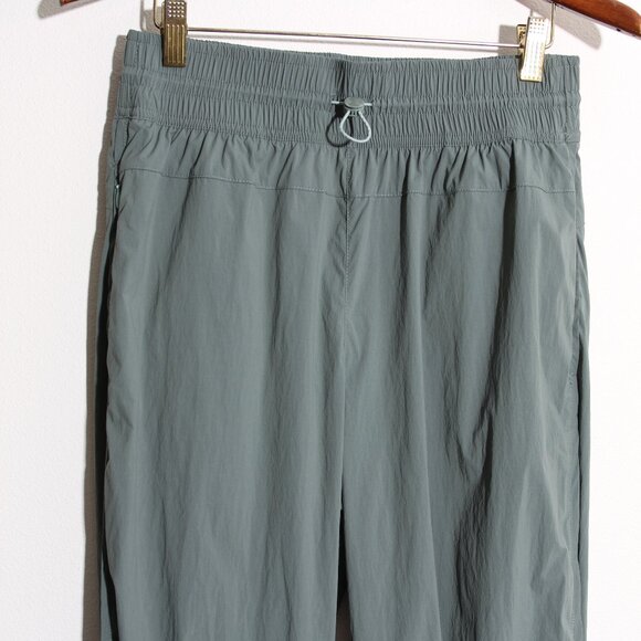 Madewell MWL Track Pants High Rise Straight Leg Pull-On Waist Green Size Medium - Picture 2 of 13